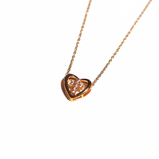 18K Gold over sterling silver religious necklace