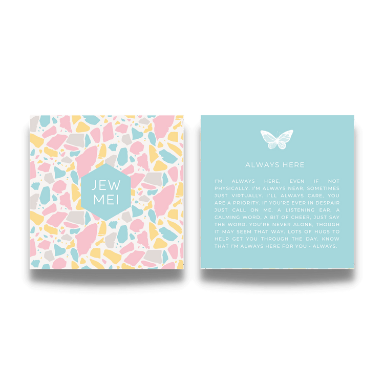 Heartfelt Keepsake Card - Message Card for Always Here Hug Ring - Jewelry Gift