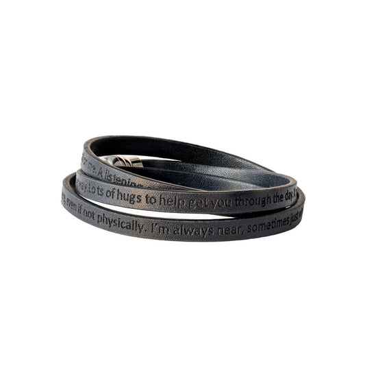 Jewmei Always Here Synthetic Leather Wrap Bracelet for Women.
