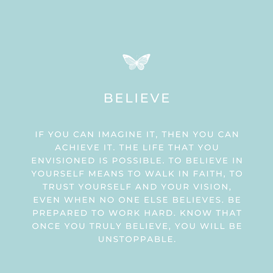 Believe Keepsake message