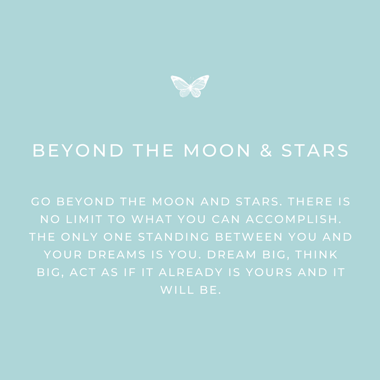 Beyond the Moon and Star keepsake message