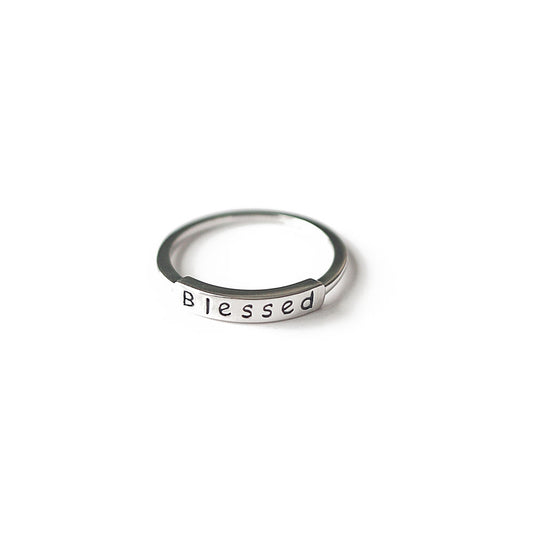 Blessed 925 Sterling Silver Ring, perfect religious gifts for her