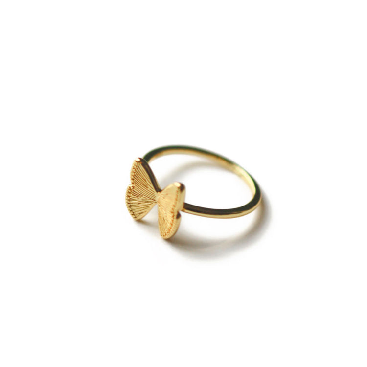 14k Gold Sterling Silver Butterfly Ring from Jewmei.
