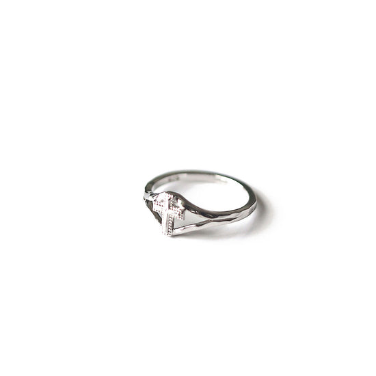 Jewmei sterling silver cross ring for girls