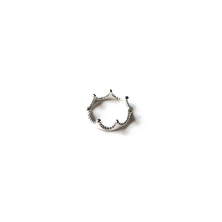 Jewmei sterling silver crown ring