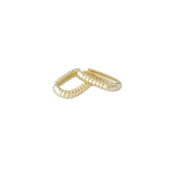 Twisted Rope 18K yellow gold  earrings from Jewmei.