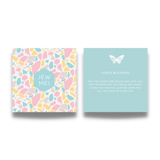 'gods blessing' custom message on keepsake cards for Jewelry products by Jewmei