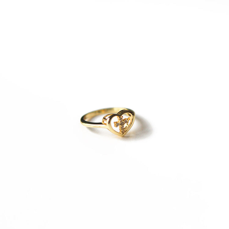 Jewmei 'God is within her' Cross Ring - 14k Gold Over 925 Sterling Silver Religious Jewelry with Zircon Stones - Perfect Gift for Teens and Women of Faith