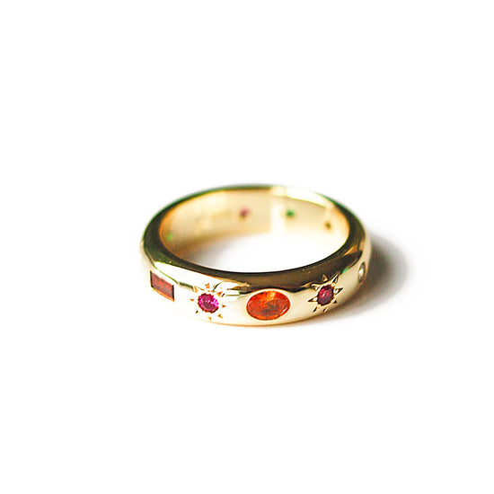 Jewmei Keep Shining 14K gold over sterling silver ring