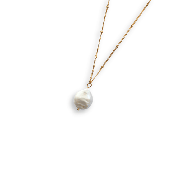 Pearl Necklace Gold plated