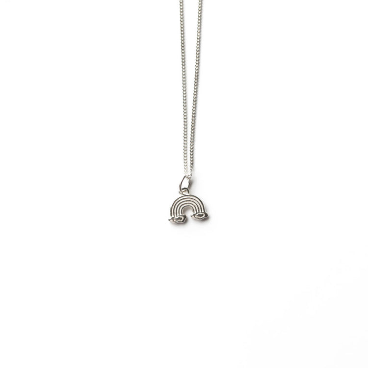 Jewmei sterling silver rainbow necklace