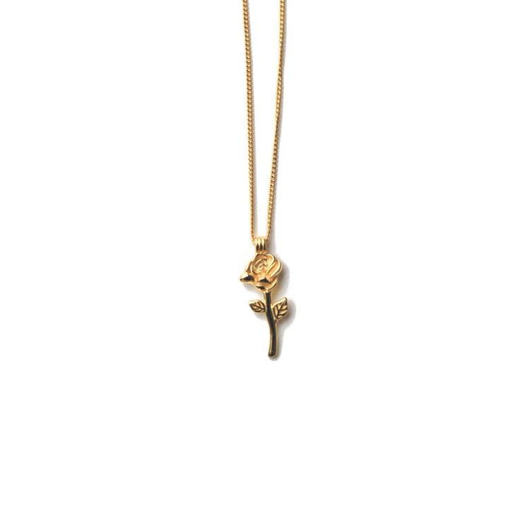 Jewmei 14K Gold Roses Necklace for Women