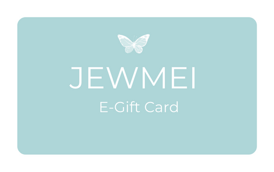 picture of the Jewmei E-gift card for jewelry including rings, necklaces, bracelets, earrings and more