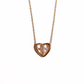 Dainty Gold cross inside of a heart necklace with zircon stones. Perfect for confirmation jewelry