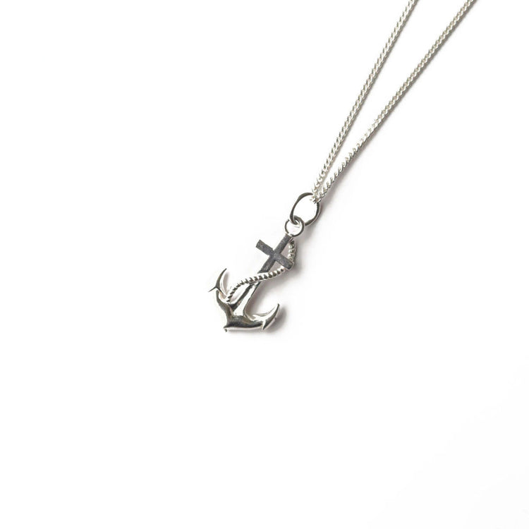 Jewmei Anchored Sterling Silver Christian Necklace for Women.