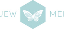 Full Jewmei.com turquoise butterfly logo