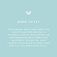 Born to Fly Keepsake message