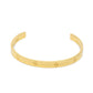 Jewmei  perseverance gold cuff bracelet with cactus symbol representing perseverance. 