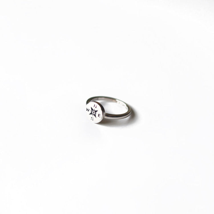 Jewmei Sterling Silver Compass ring for women