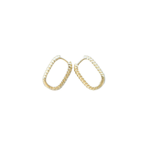 Pair of  925 sterling silver 18K Gold earrings