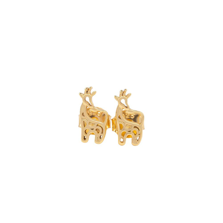 Giraffe Stud Earrings 18K Gold  from Jewmei