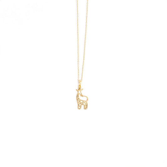 18K Gold Giraffe Necklace for Girls from Jewmei