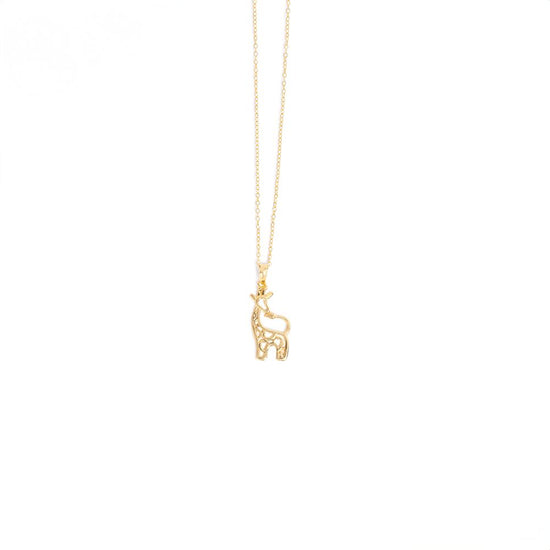 18K Gold Giraffe Necklace for Girls from Jewmei