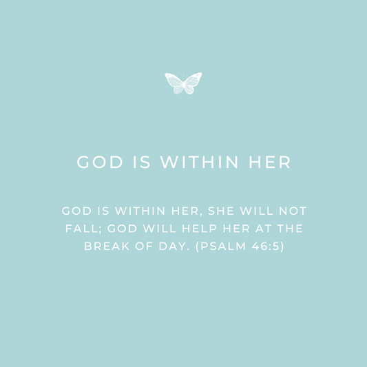 God is Within Her Earrings - Gold
