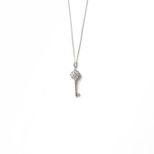 Sterling silver key shaped necklace