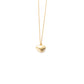 18K gold over 925 sterling silver puffed heart necklace