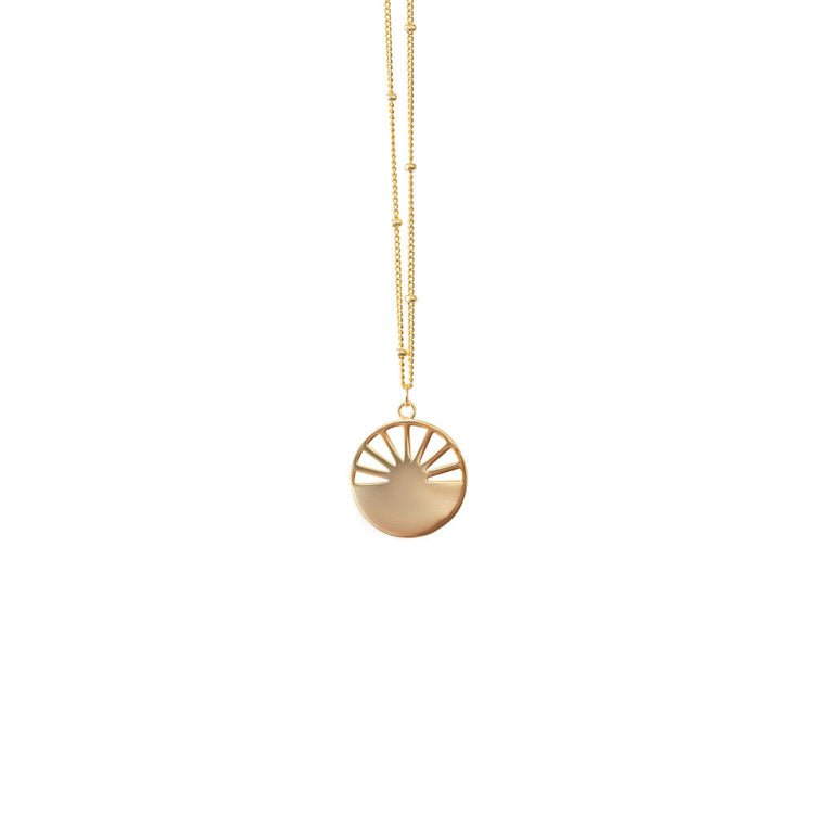 The Sun will Rise Again Necklace, a dainty piece of jewelry available in Canada.